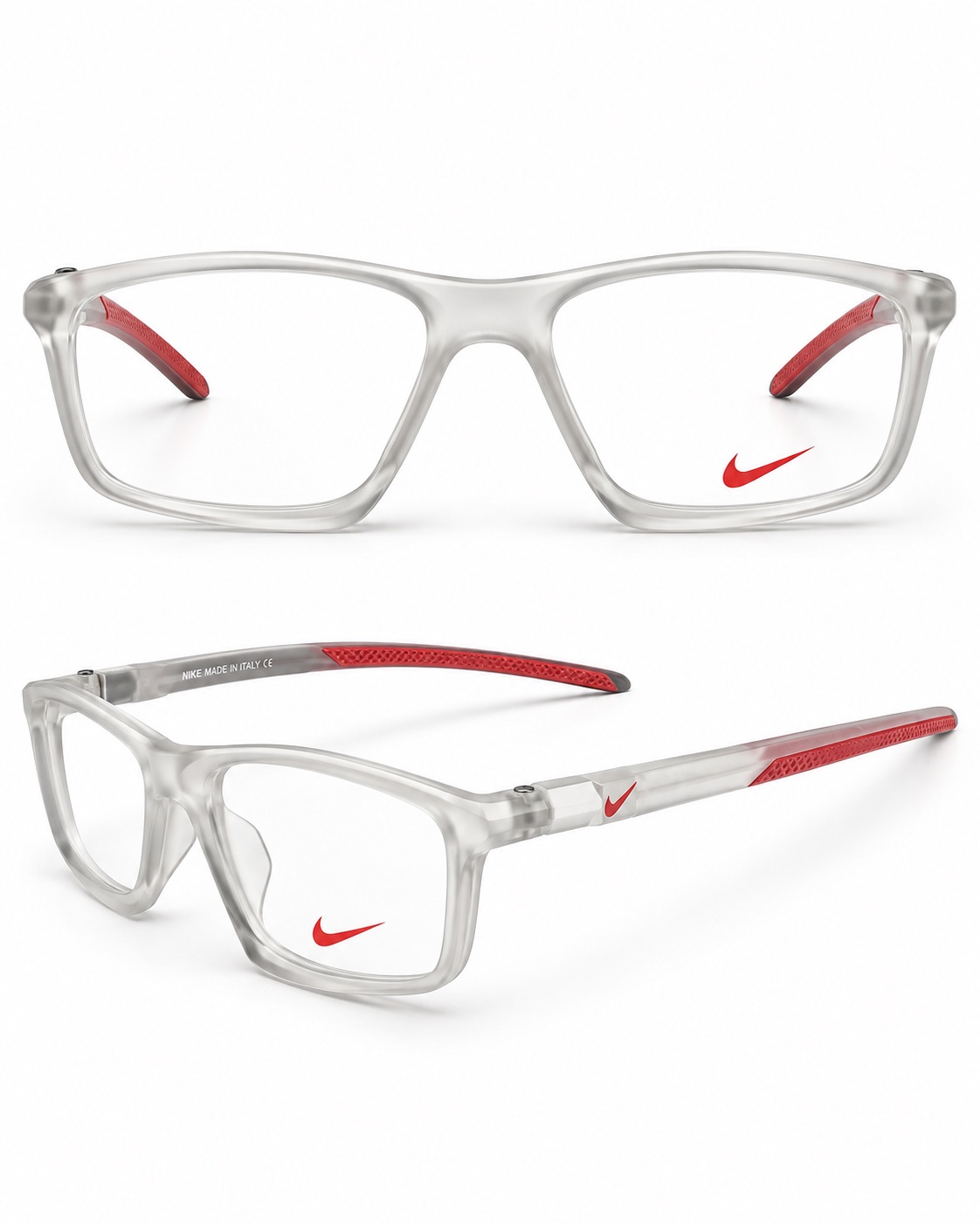 Montura NIKE 7035 color GRIS TRANSPARENTE ROJO